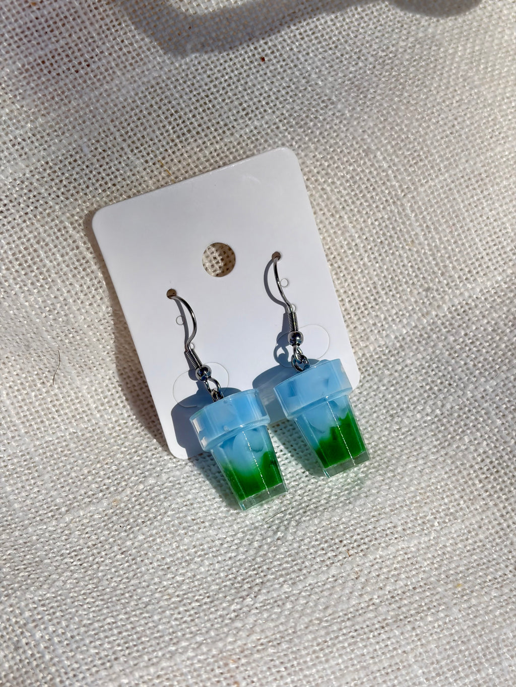 Blue Matcha Cloud Latte Earrings