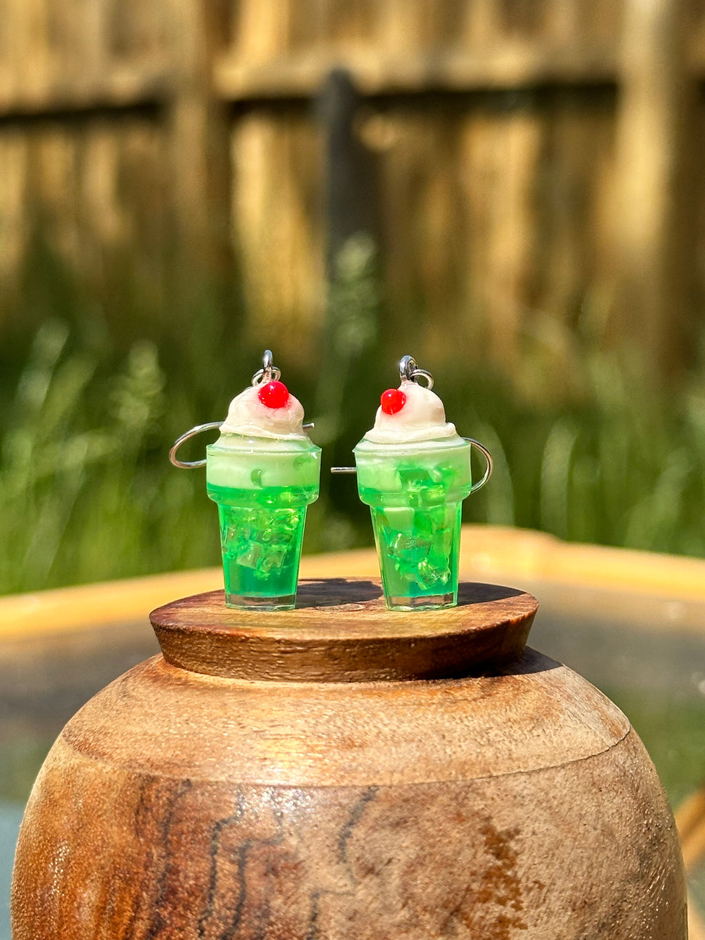 Cream Melon Soda Earrings