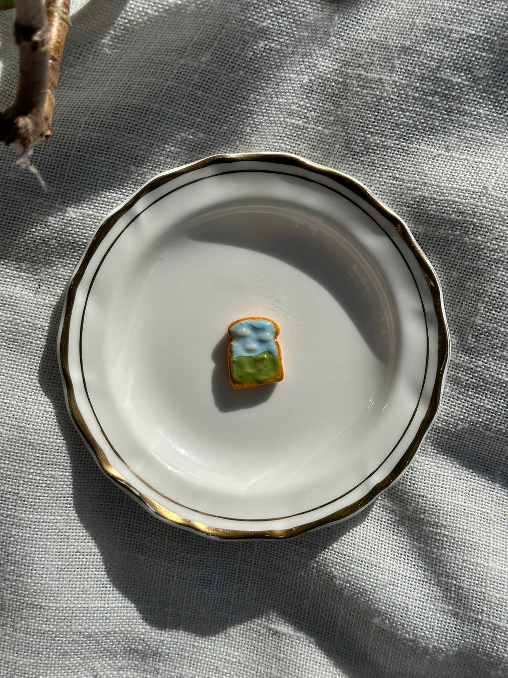 Matcha Cloud Toast Pin Badge