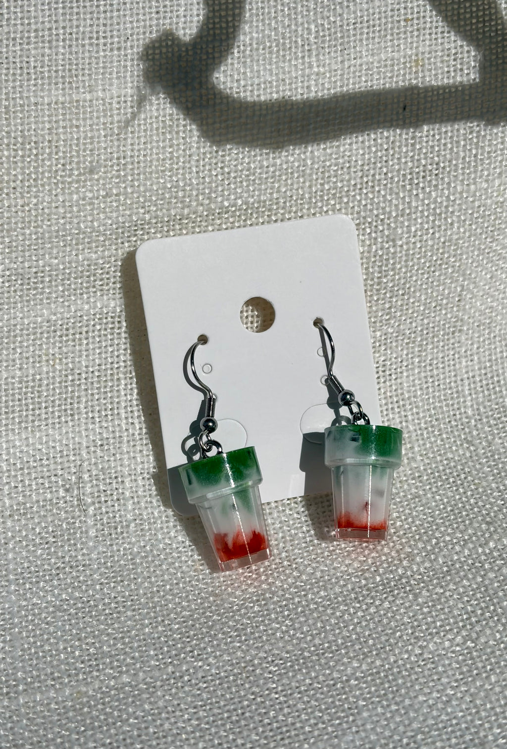 Strawberry Matcha Latte Earrings