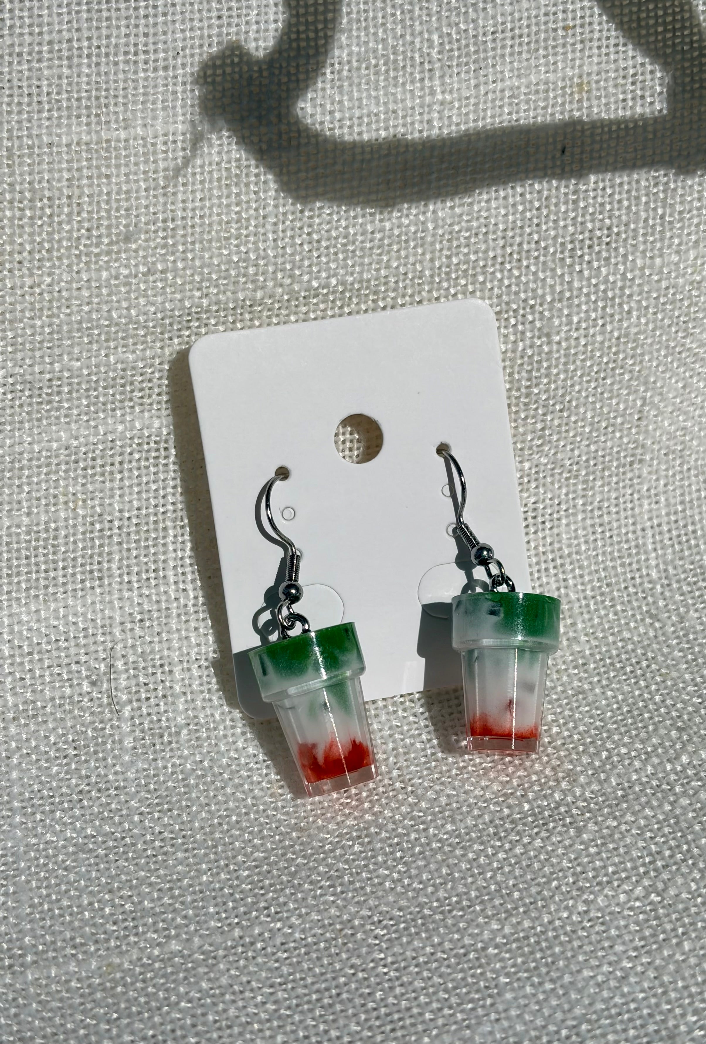 Strawberry Matcha Latte Earrings