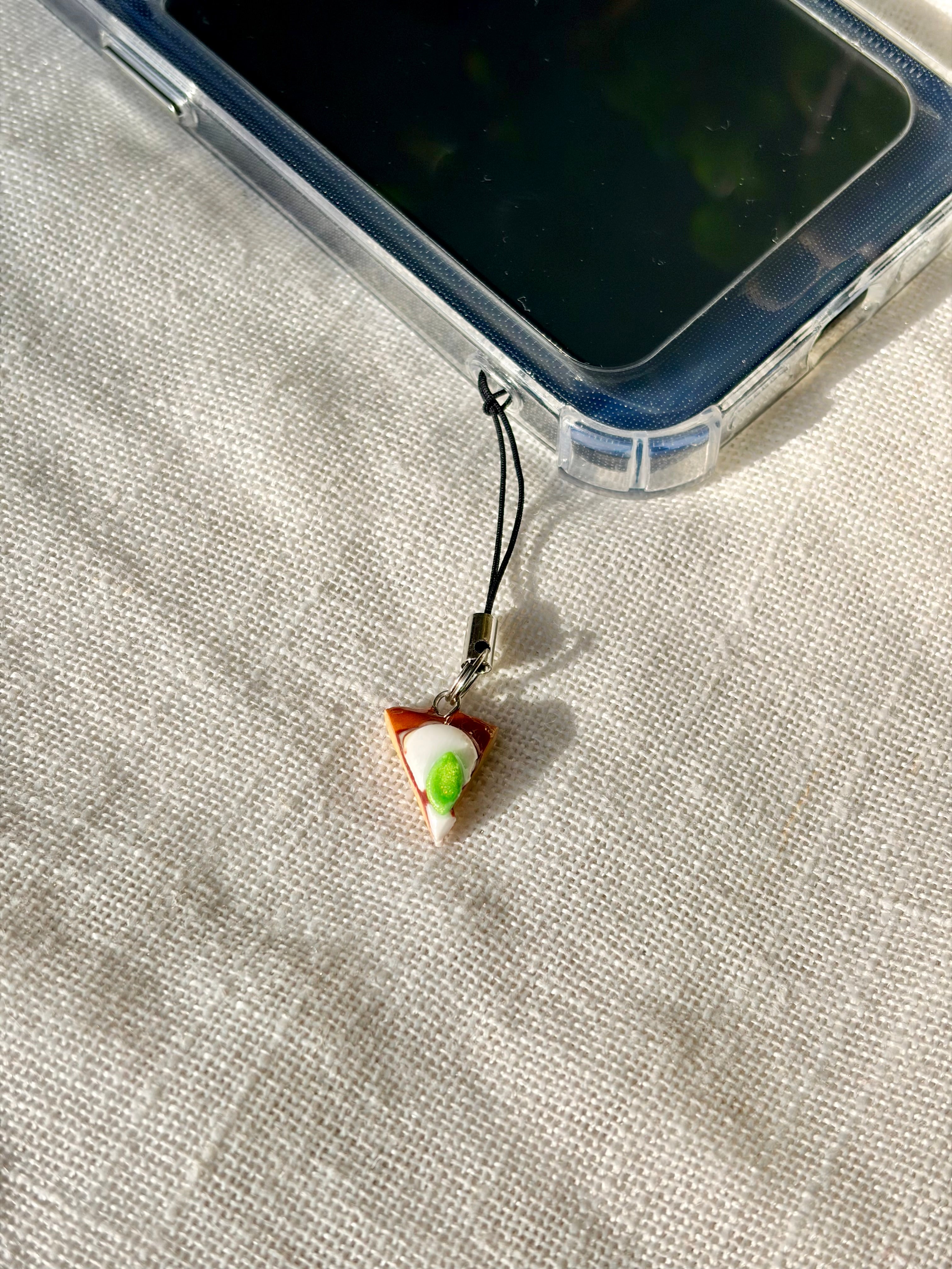 Mozzarella & Basil Pizza Phone Charm
