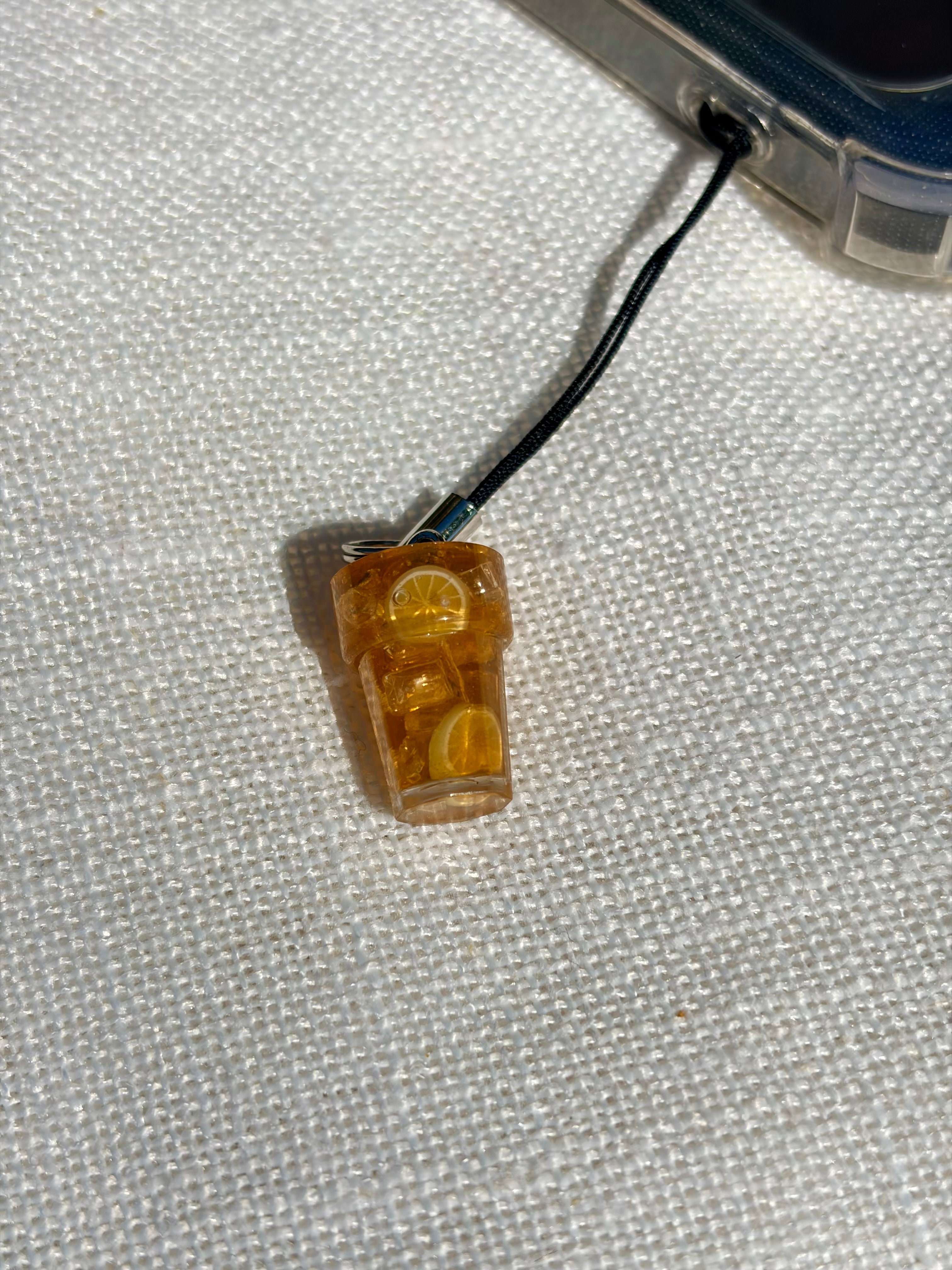 Lemon Ice Tea Phone Charm