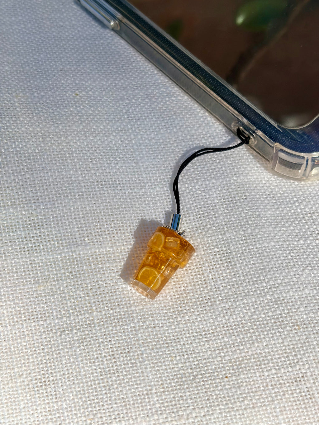 Lemon Ice Tea Phone Charm