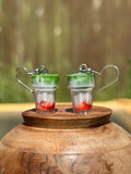 Strawberry Matcha Latte Earrings