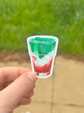 Strawberry Matcha Latte Dye Cut Sticker