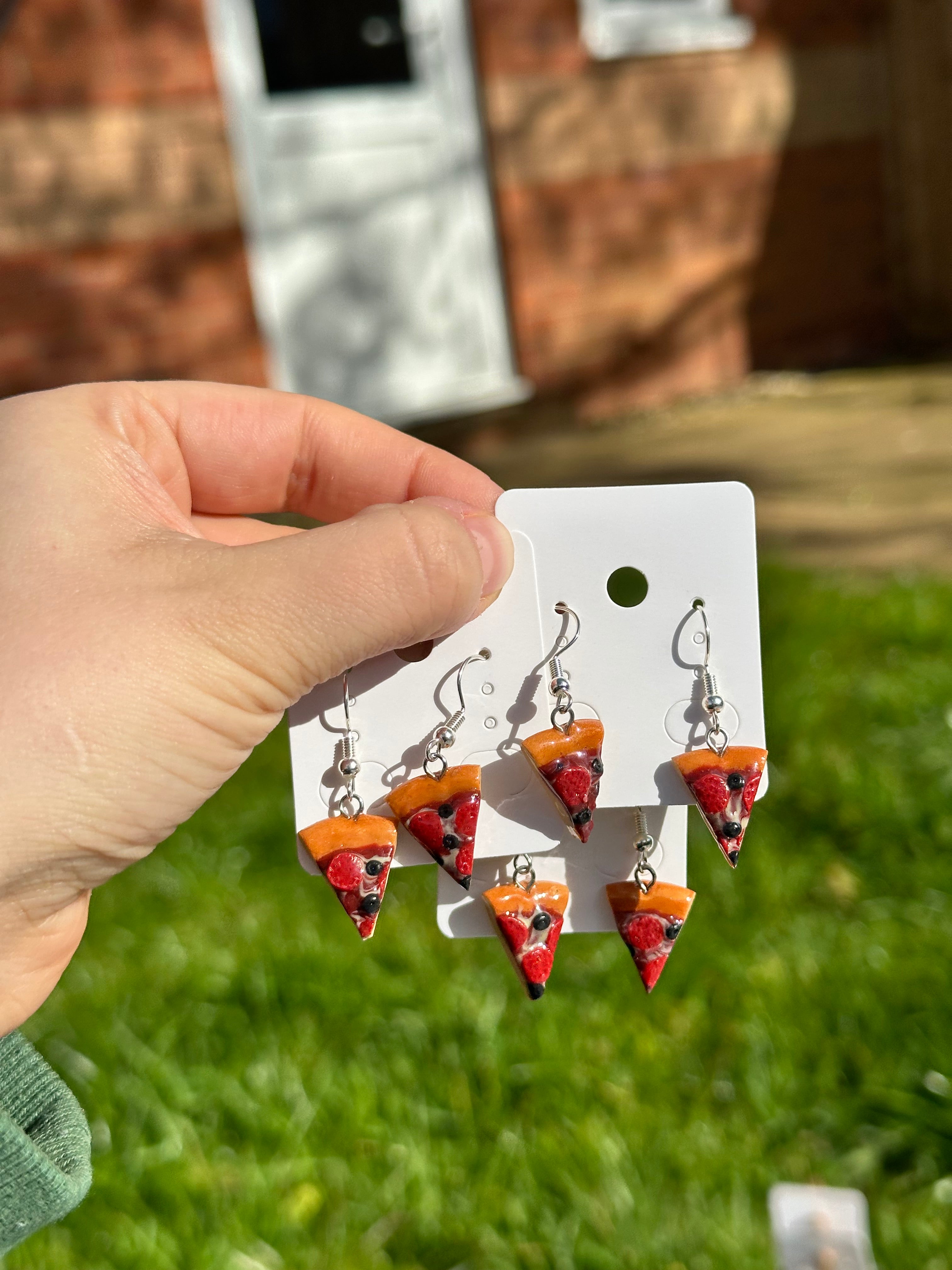 Black Olive Pizza Earrings