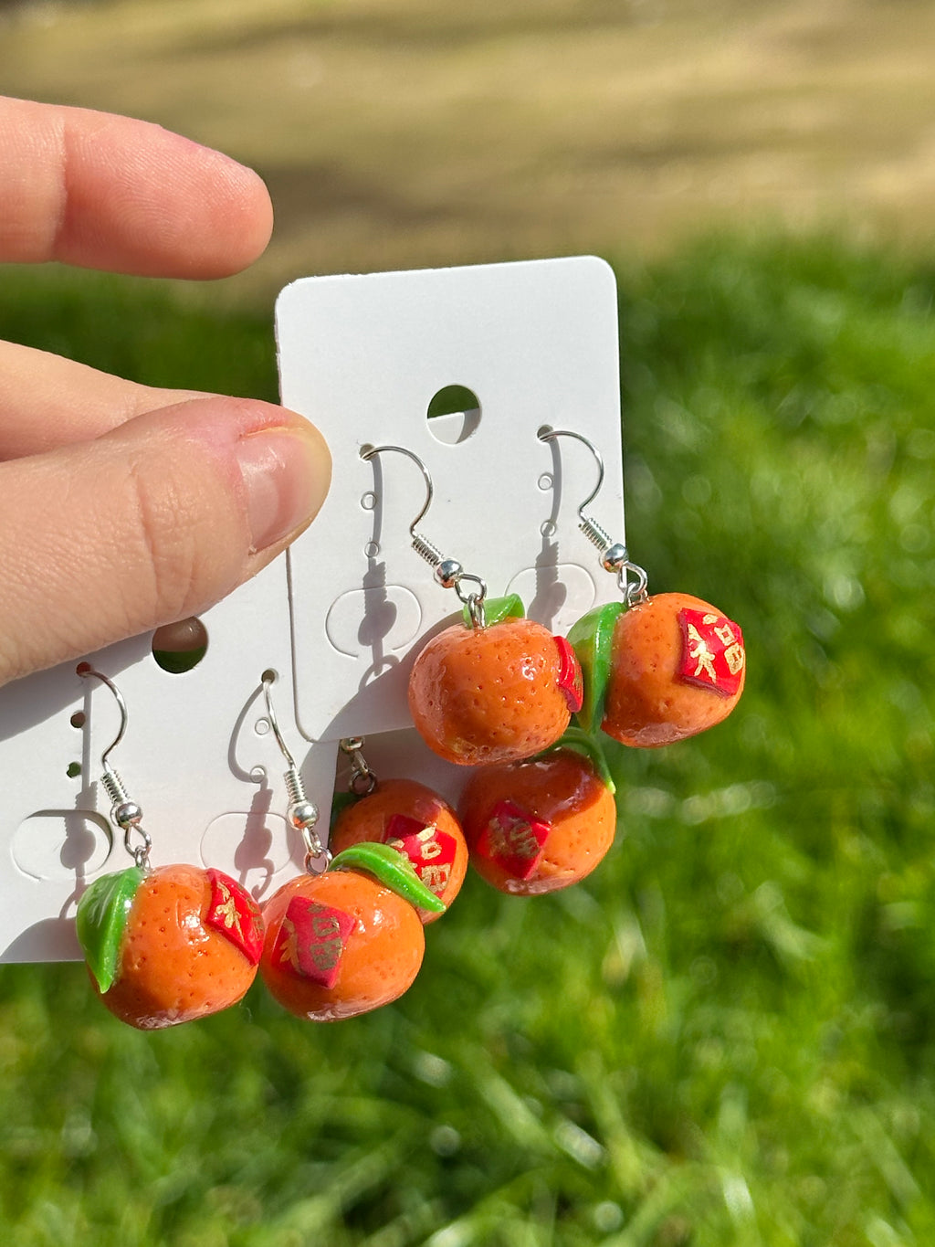 Good Luck Orange Earrings