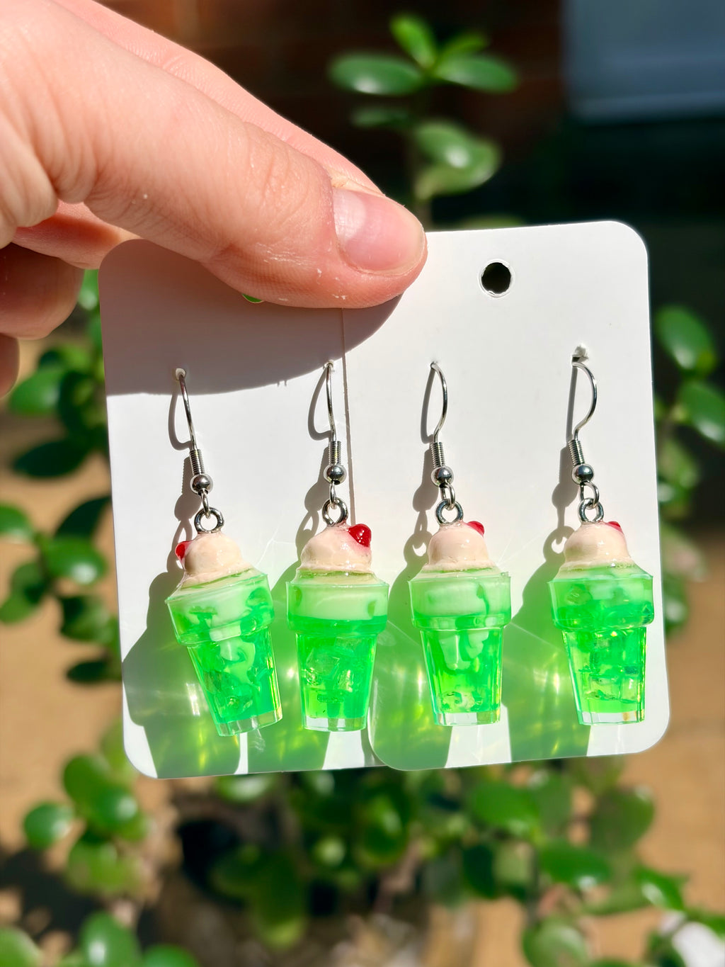 Cream Melon Soda Earrings