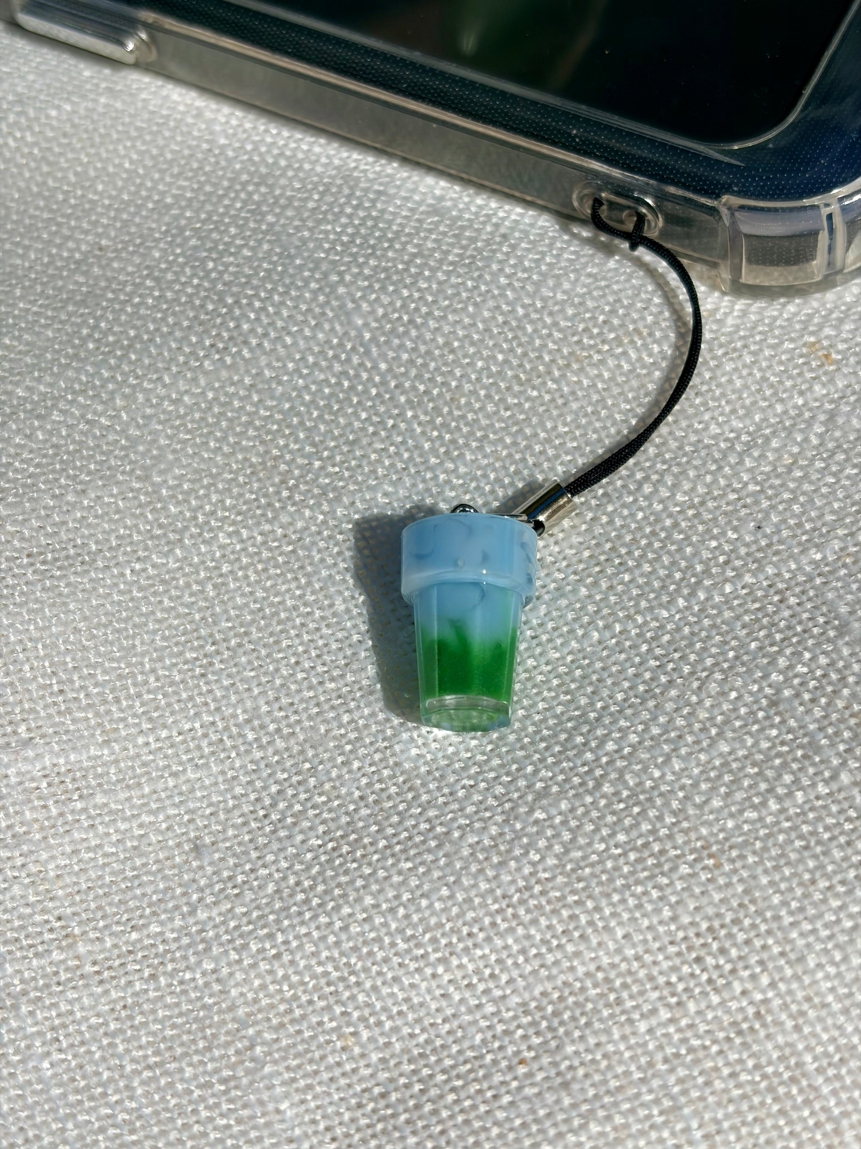 Blue Matcha Cloud Latte Phone Charm