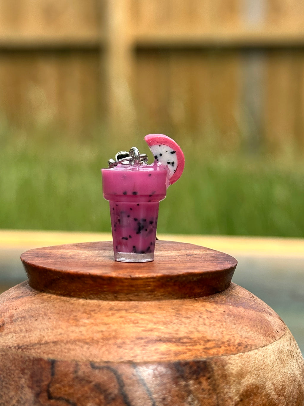 Dragon Fruit Smoothie Phone Charm