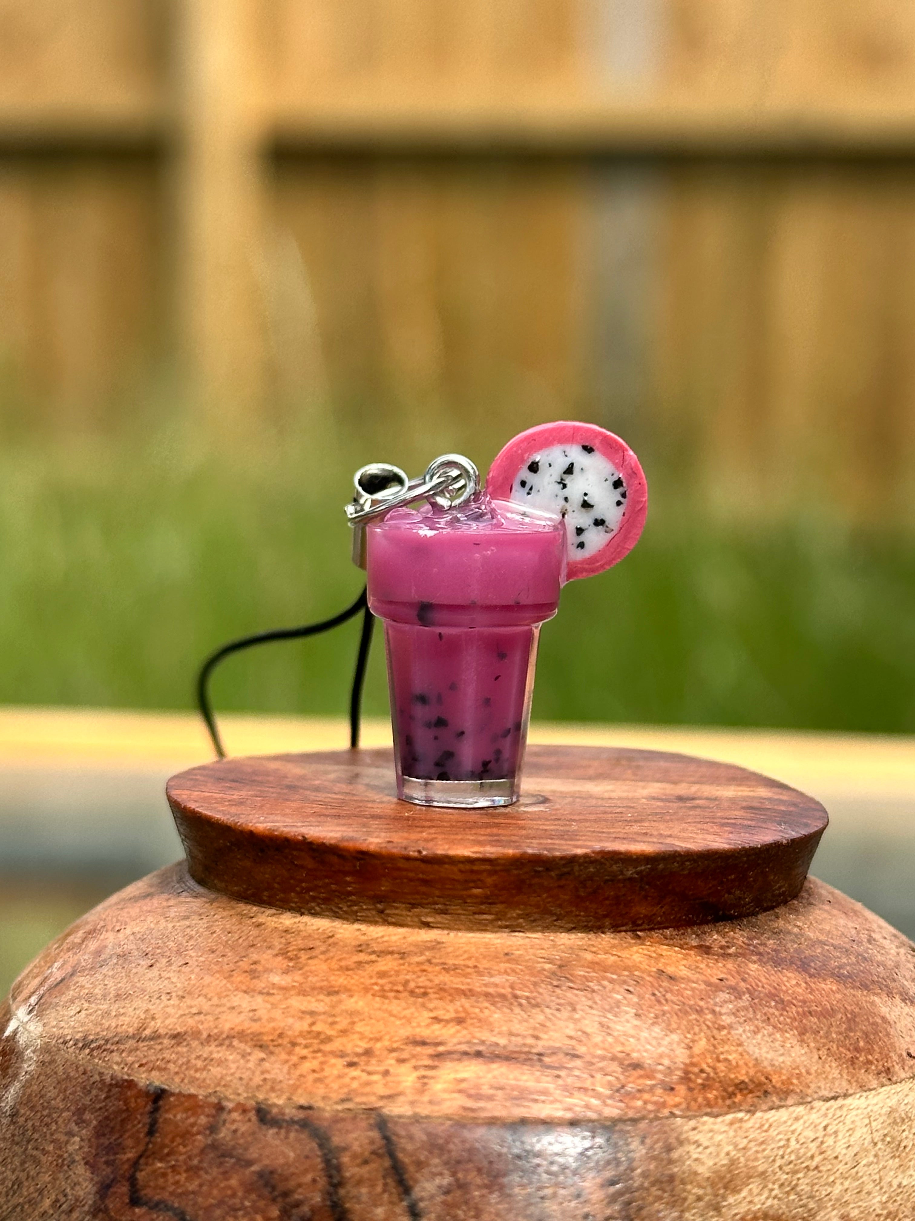 Dragon Fruit Smoothie Phone Charm