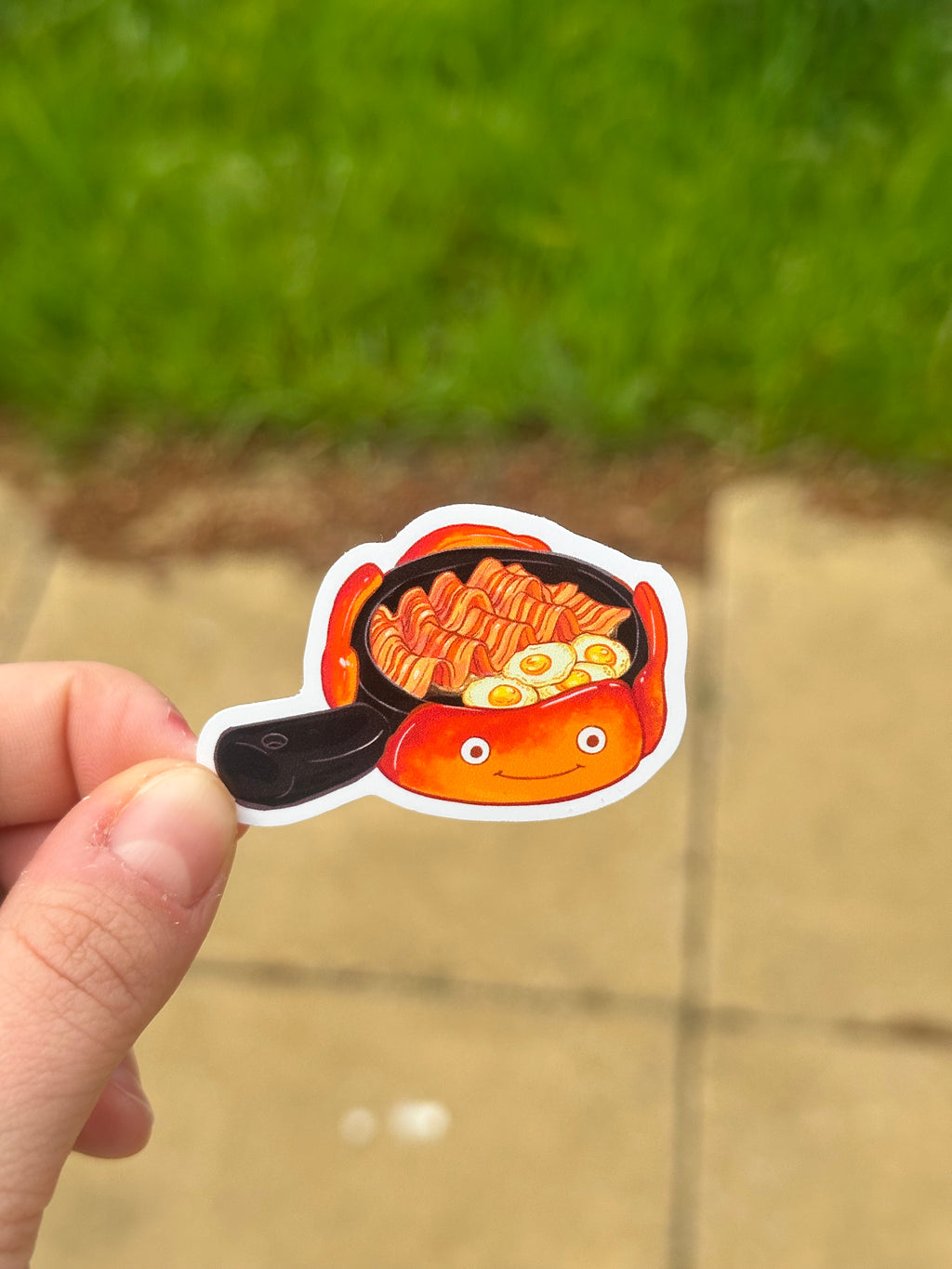 Ghibli Calcifier Bacon & Egg Pan Sticker