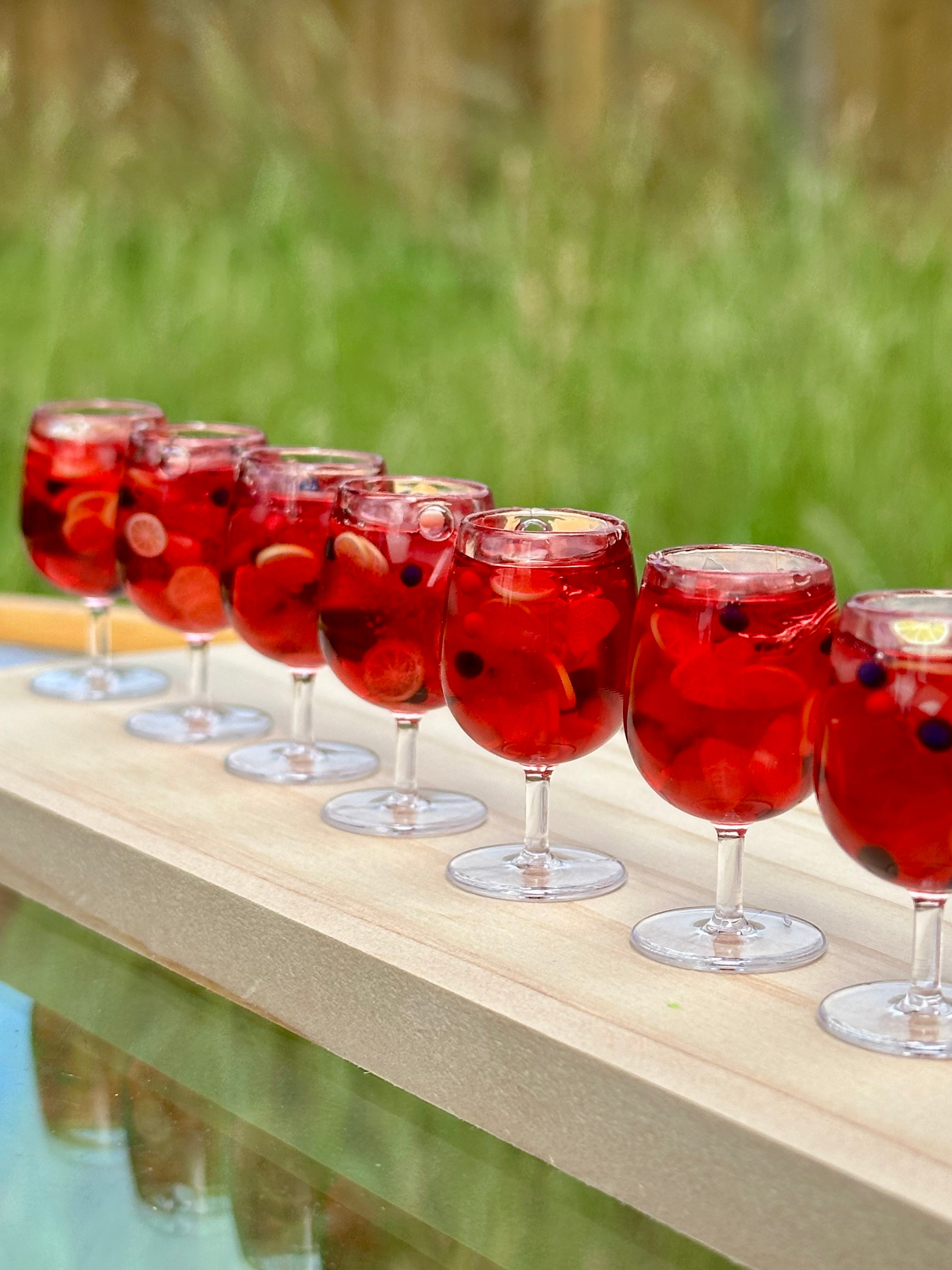 Sangria Wine Glass Keychain