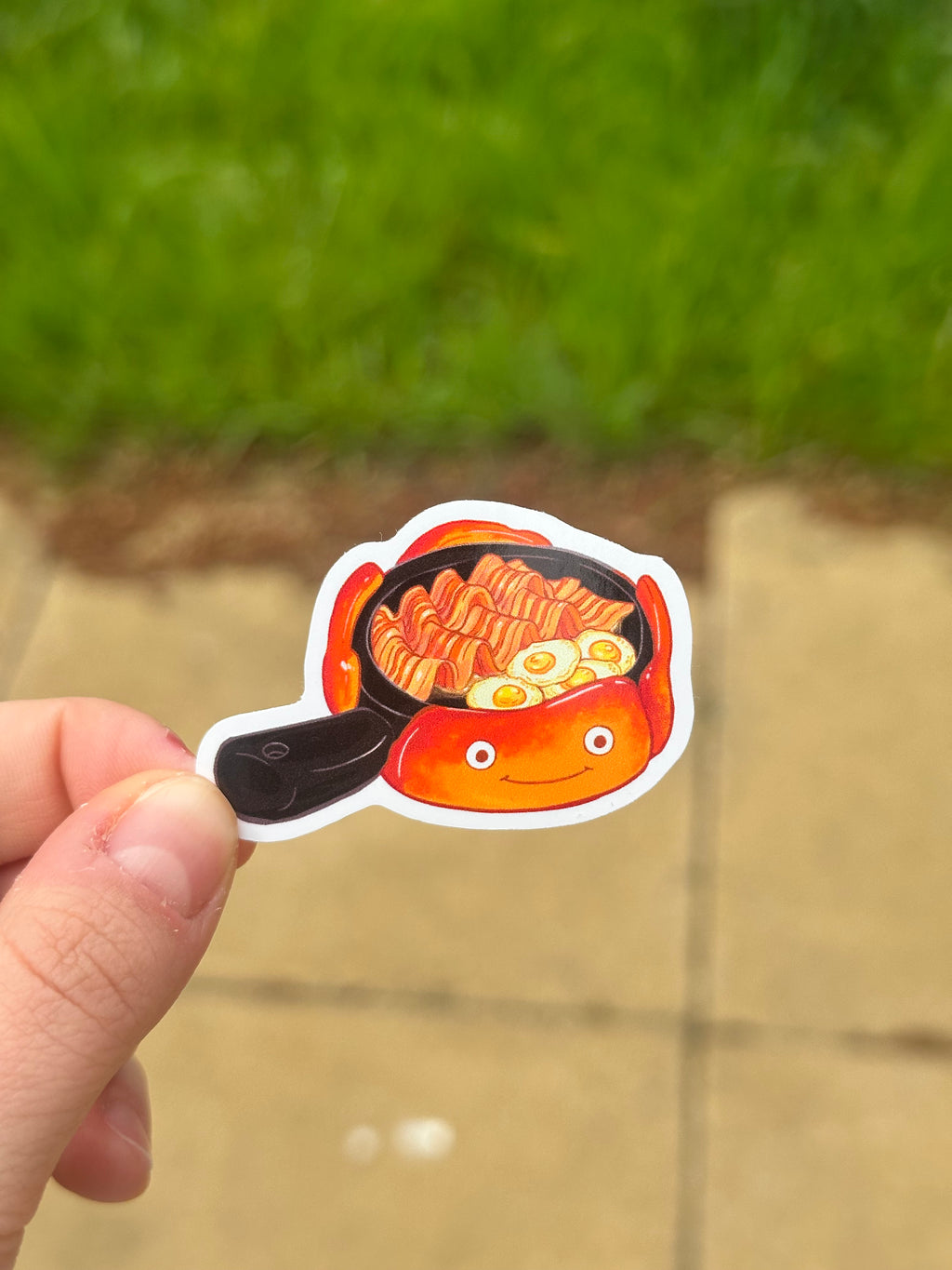 Ghibli Calcifier Bacon & Egg Pan Sticker