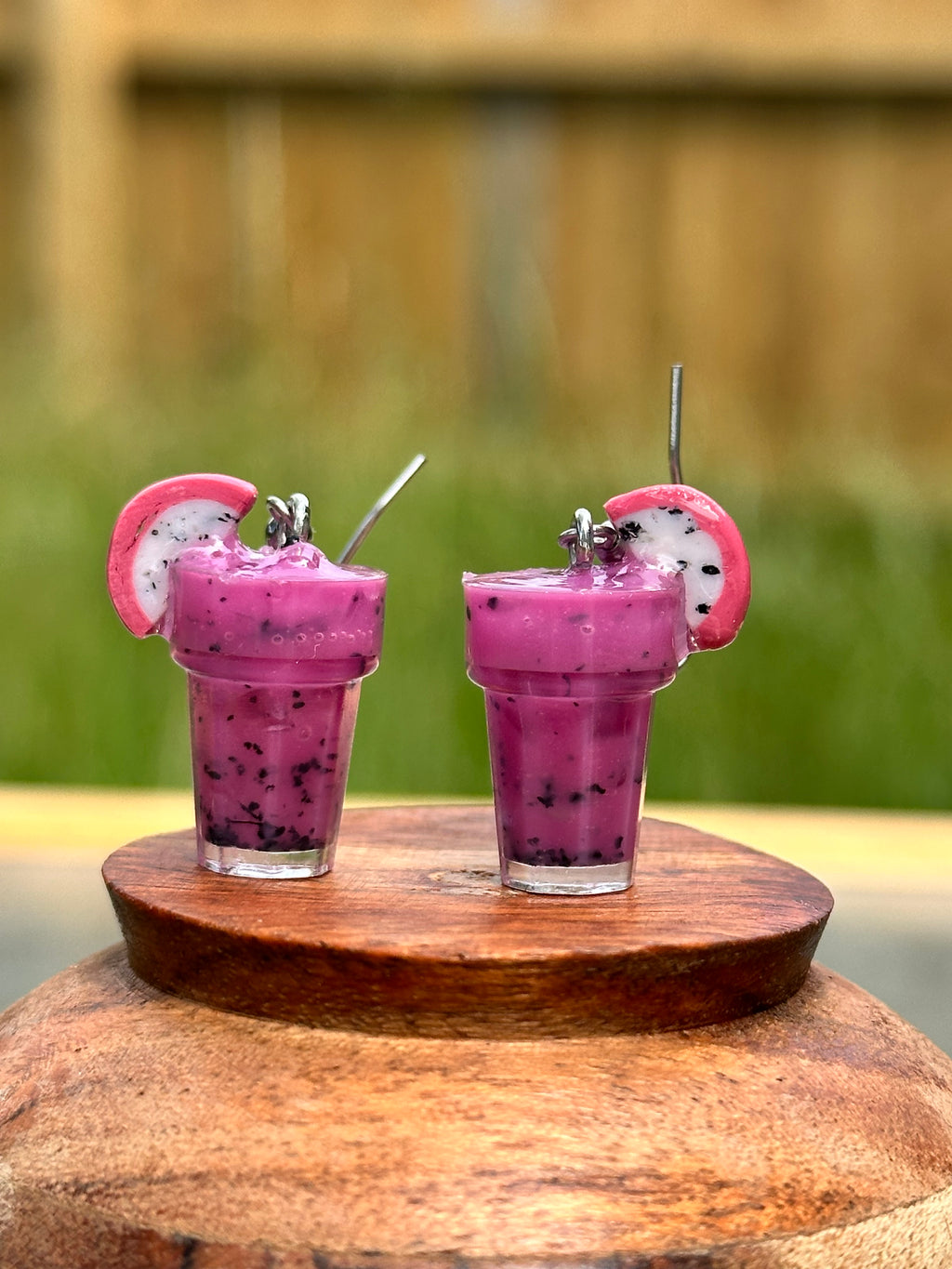 Dragon Fruit Smoothie Earrings