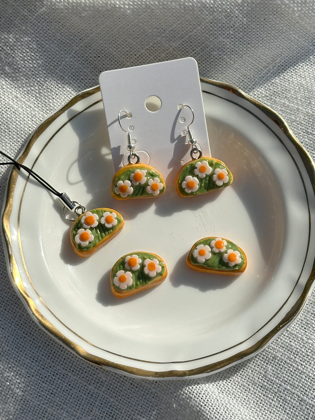 Avocado & Egg on Toast Phone Charm