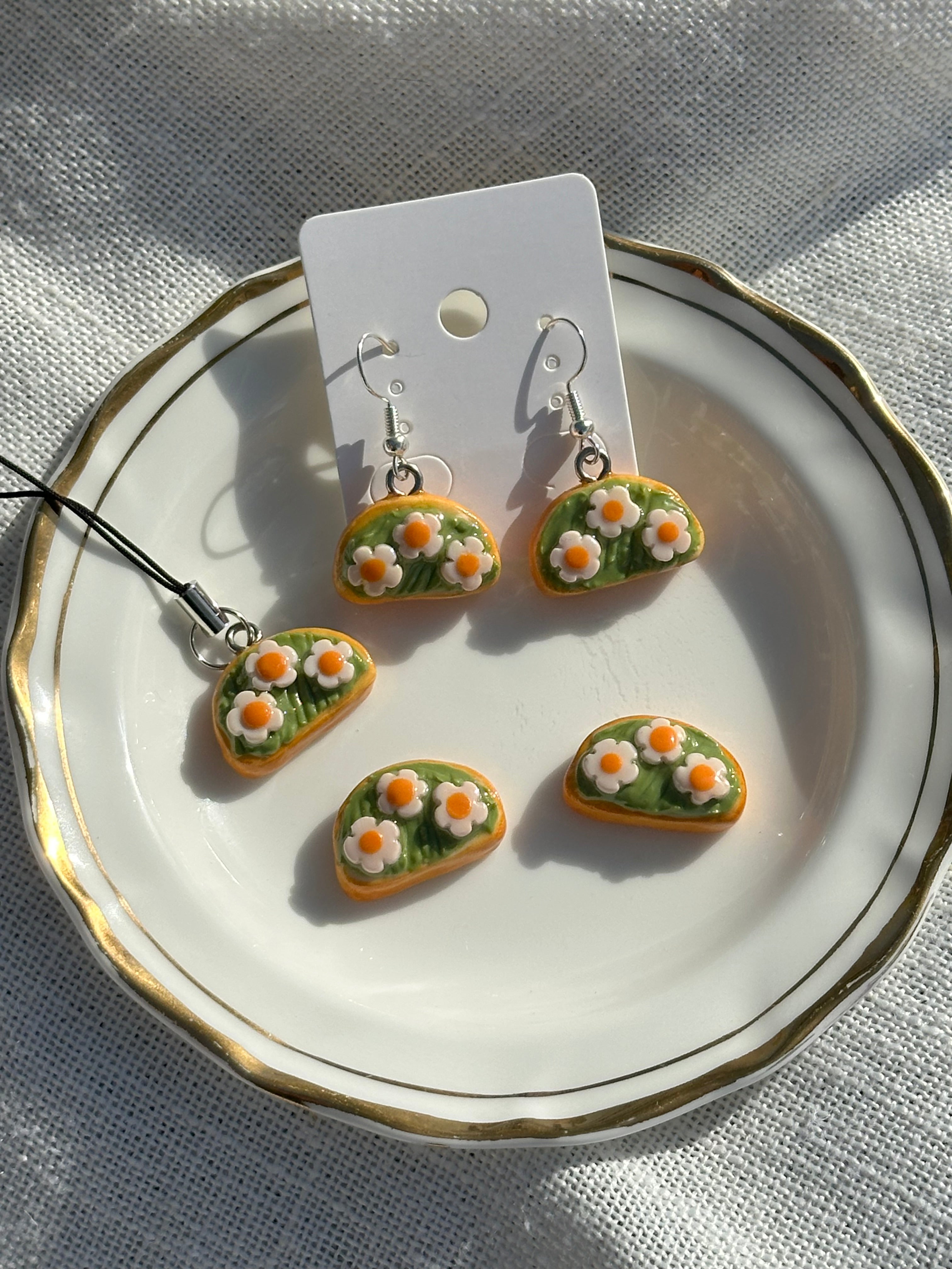 Avocado & Egg on Toast Earrings