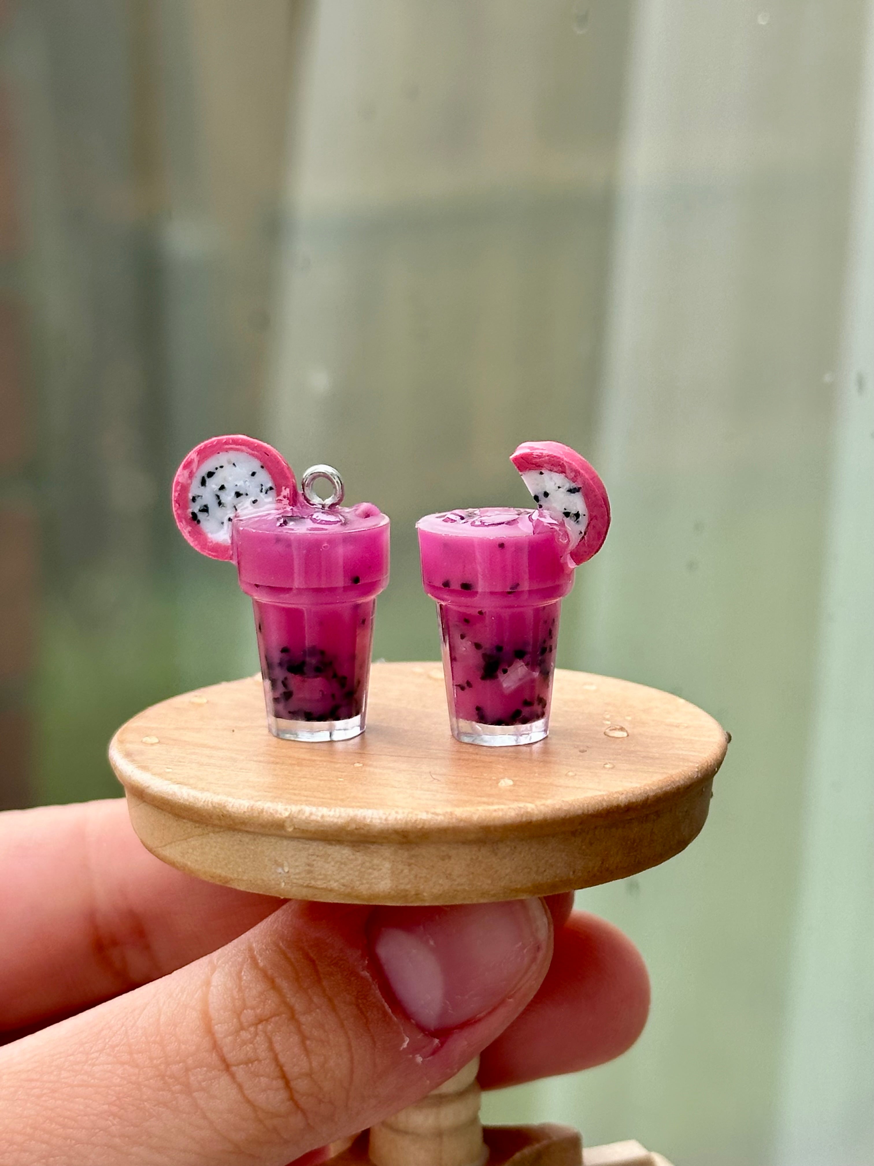 Dragon Fruit Smoothie Phone Charm