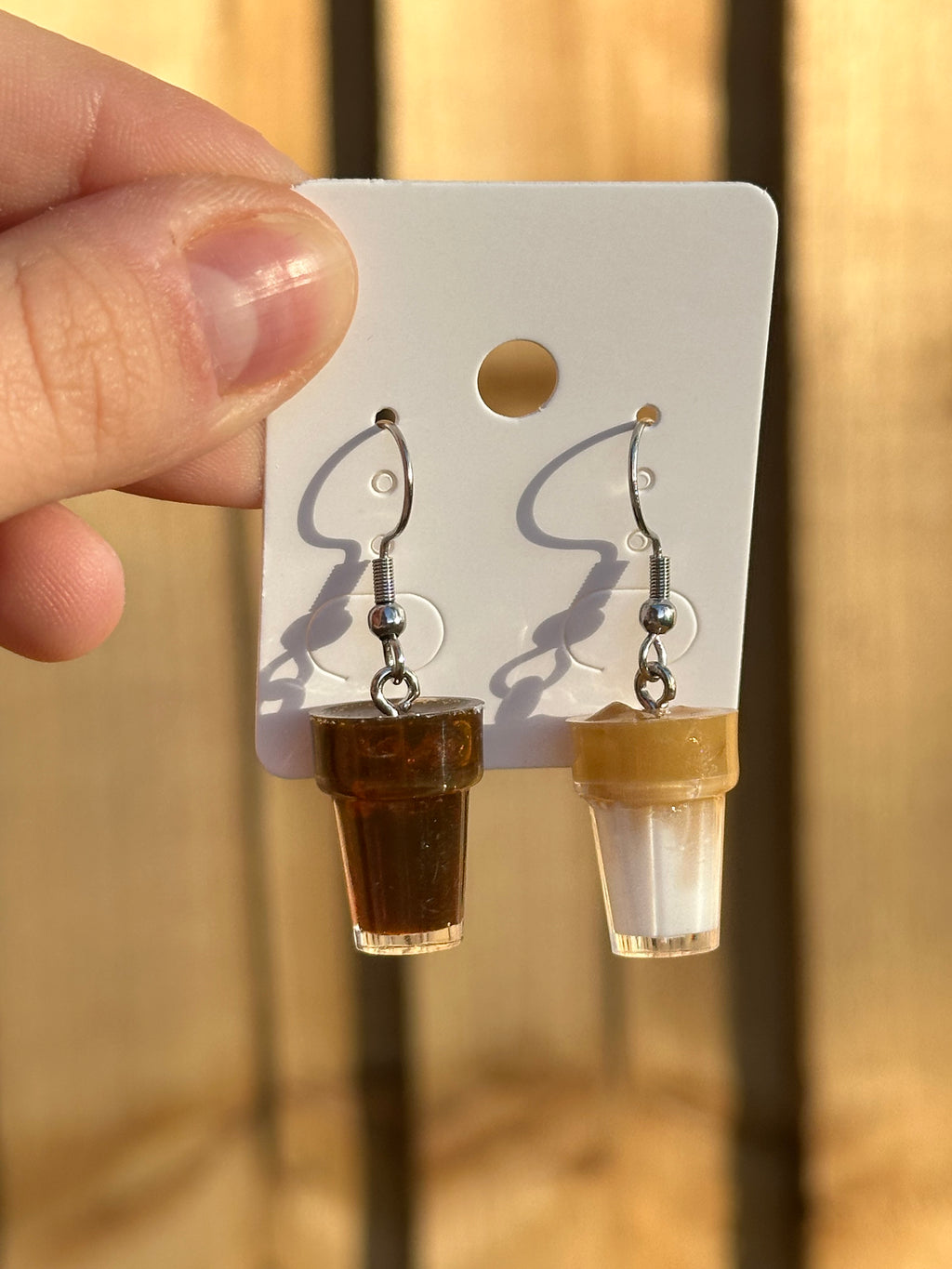 Mismatch Coffee Earrings