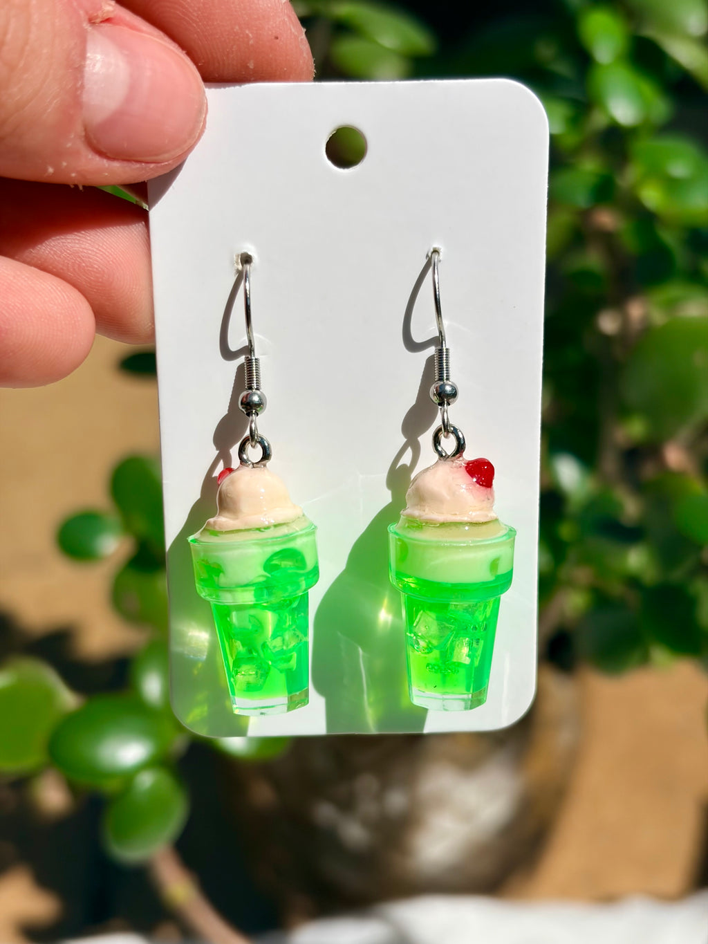 Cream Melon Soda Earrings