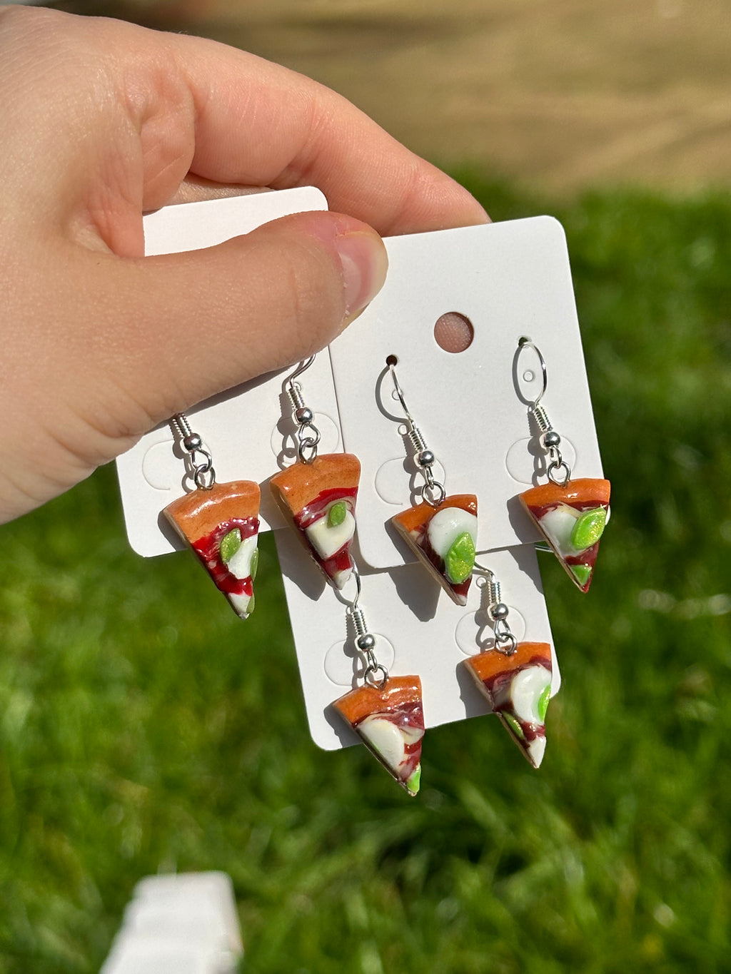 Mozzarella & Basil Pizza Earrings