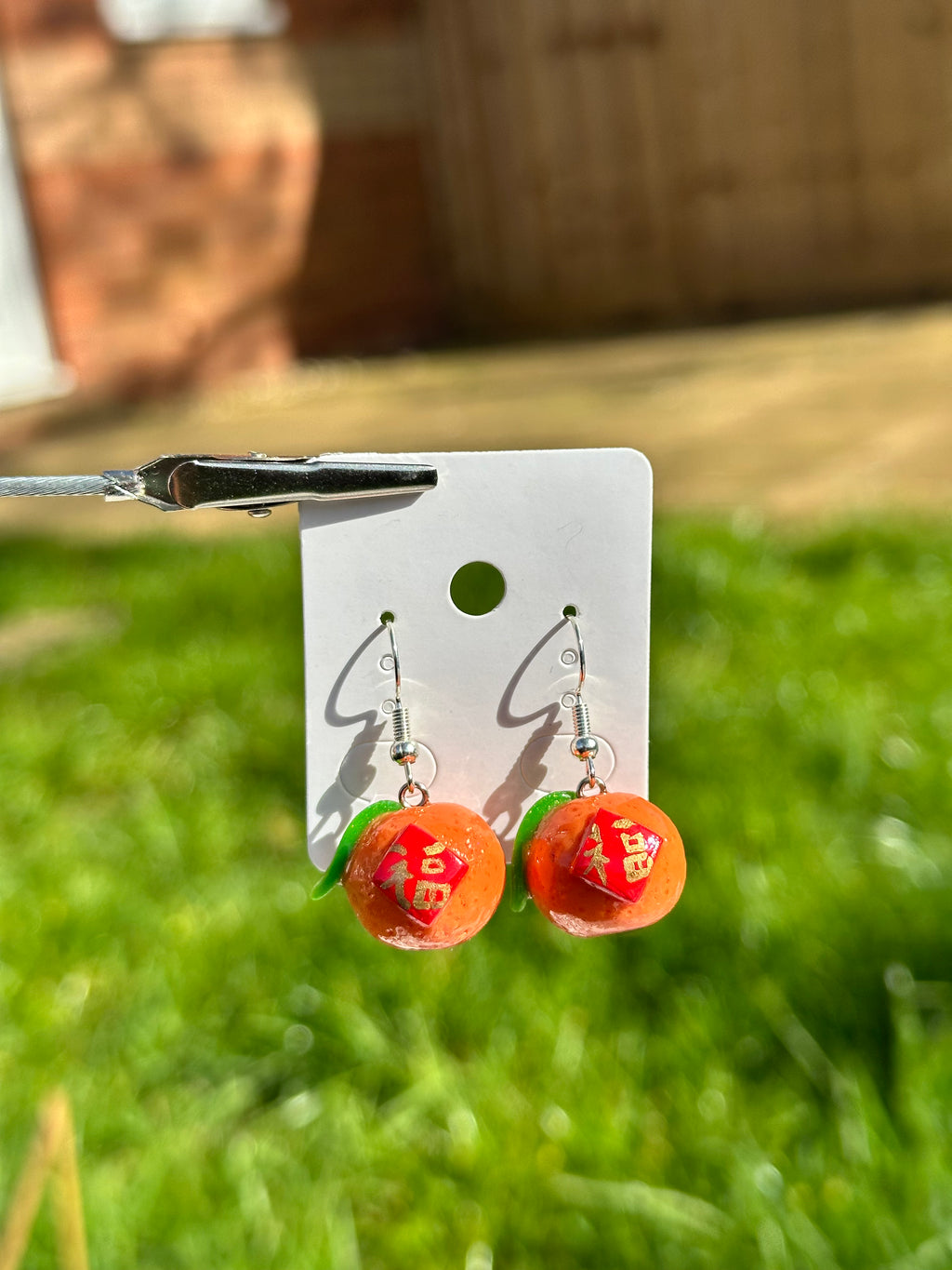 Good Luck Orange Earrings
