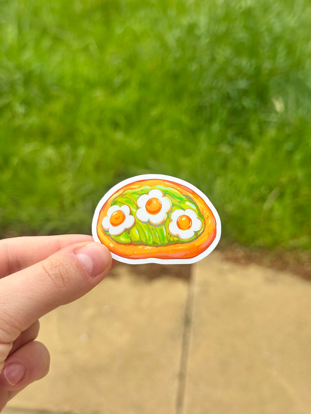 Avocado & Egg on Toast Dye Cut Sticker