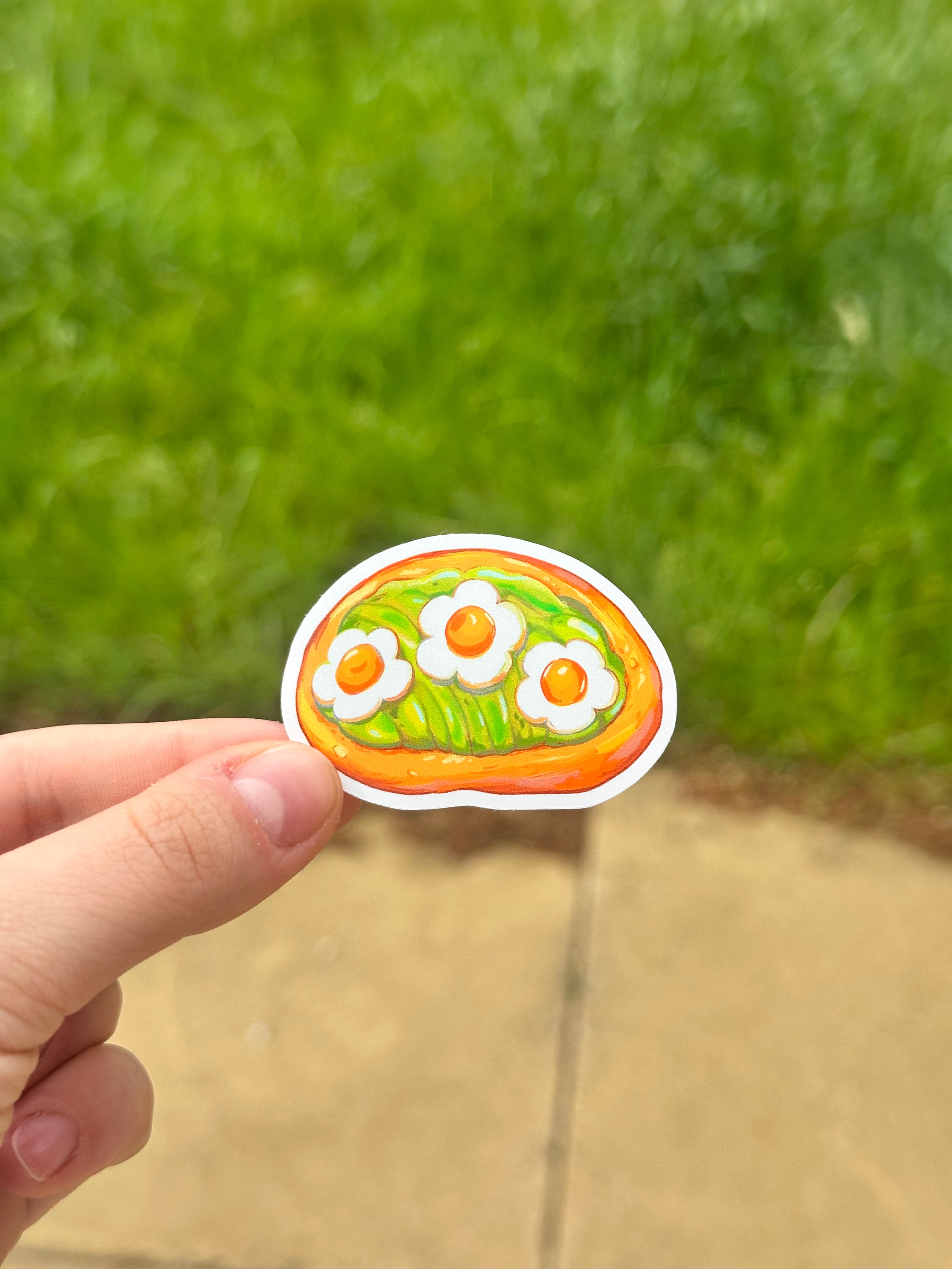 Avocado & Egg on Toast Dye Cut Sticker