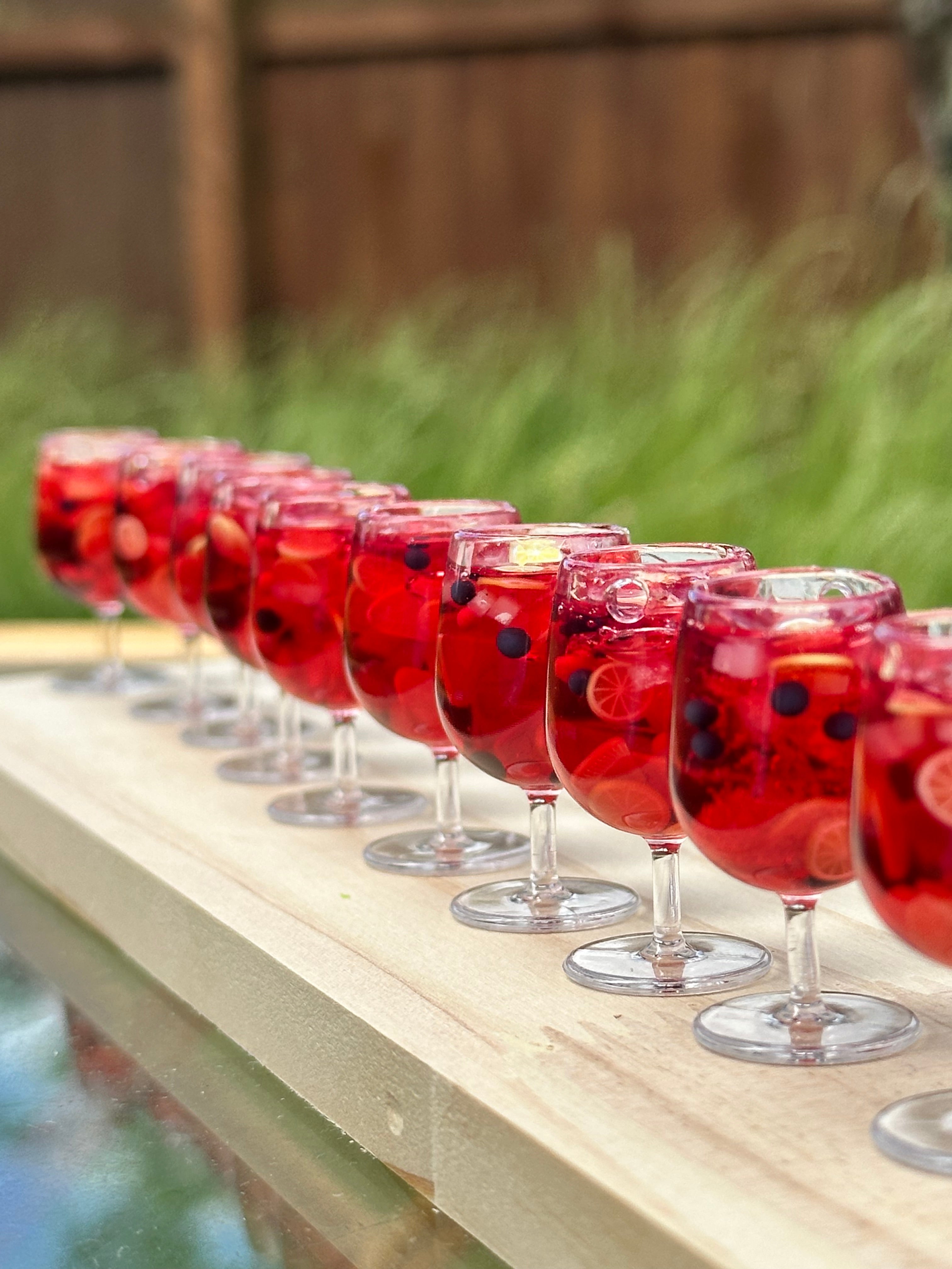 Sangria Wine Glass Keychain