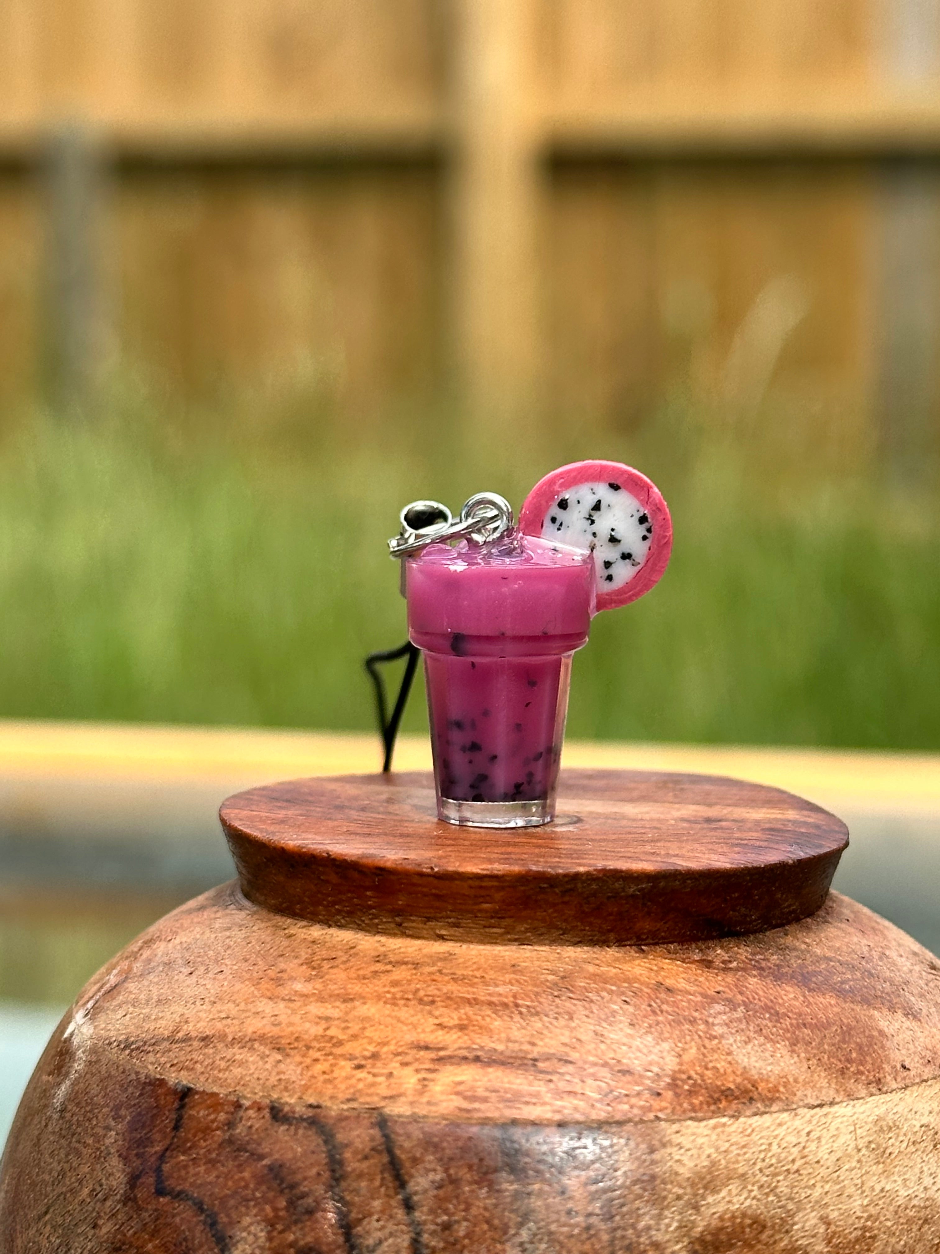 Dragon Fruit Smoothie Phone Charm