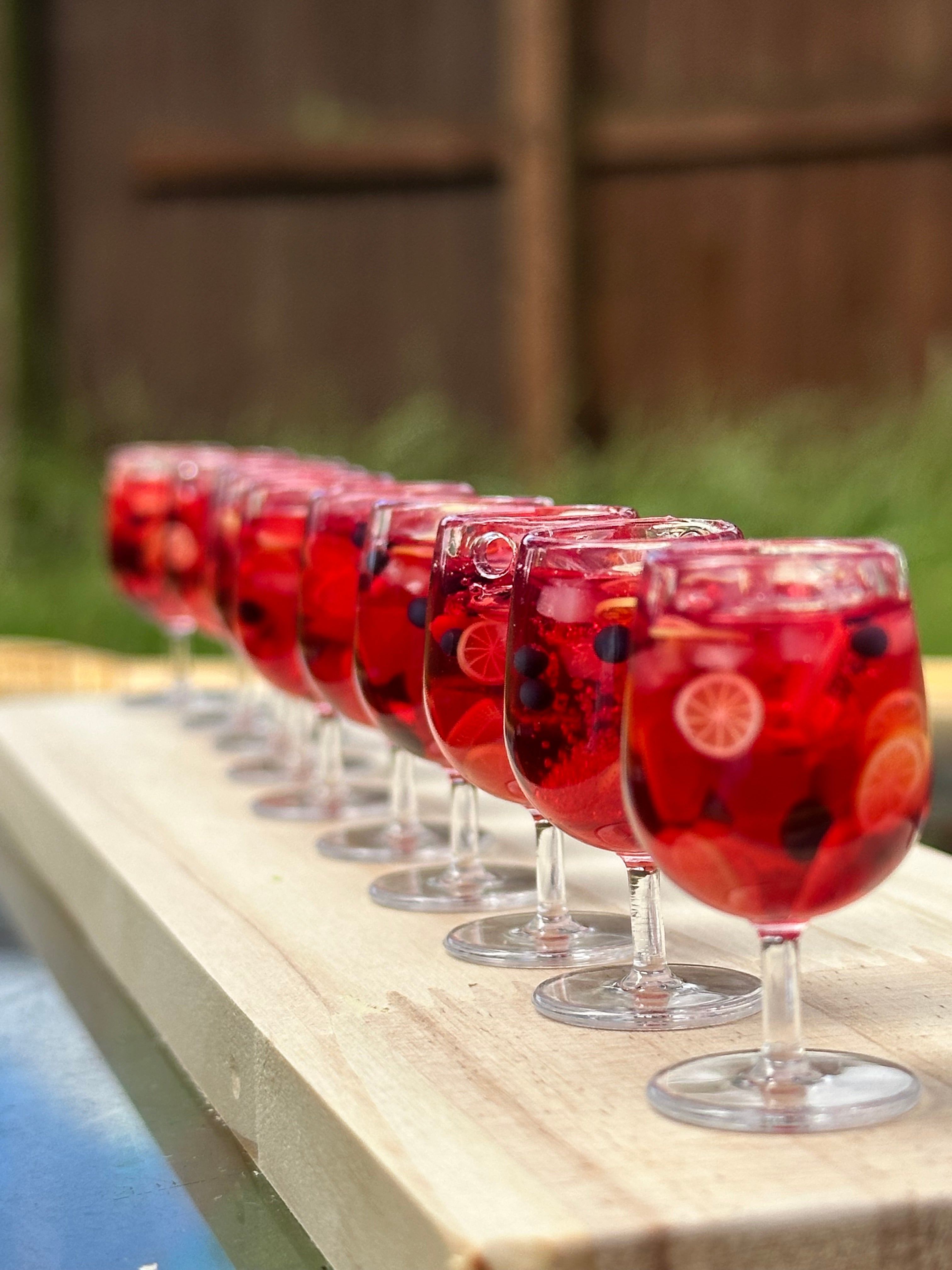 Sangria Wine Glass Keychain