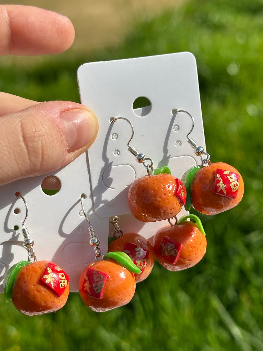 Good Luck Orange Earrings