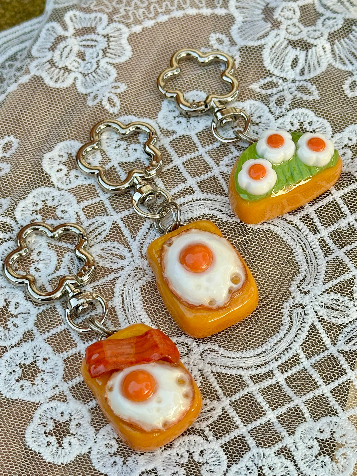 Bacon & Egg Keychain