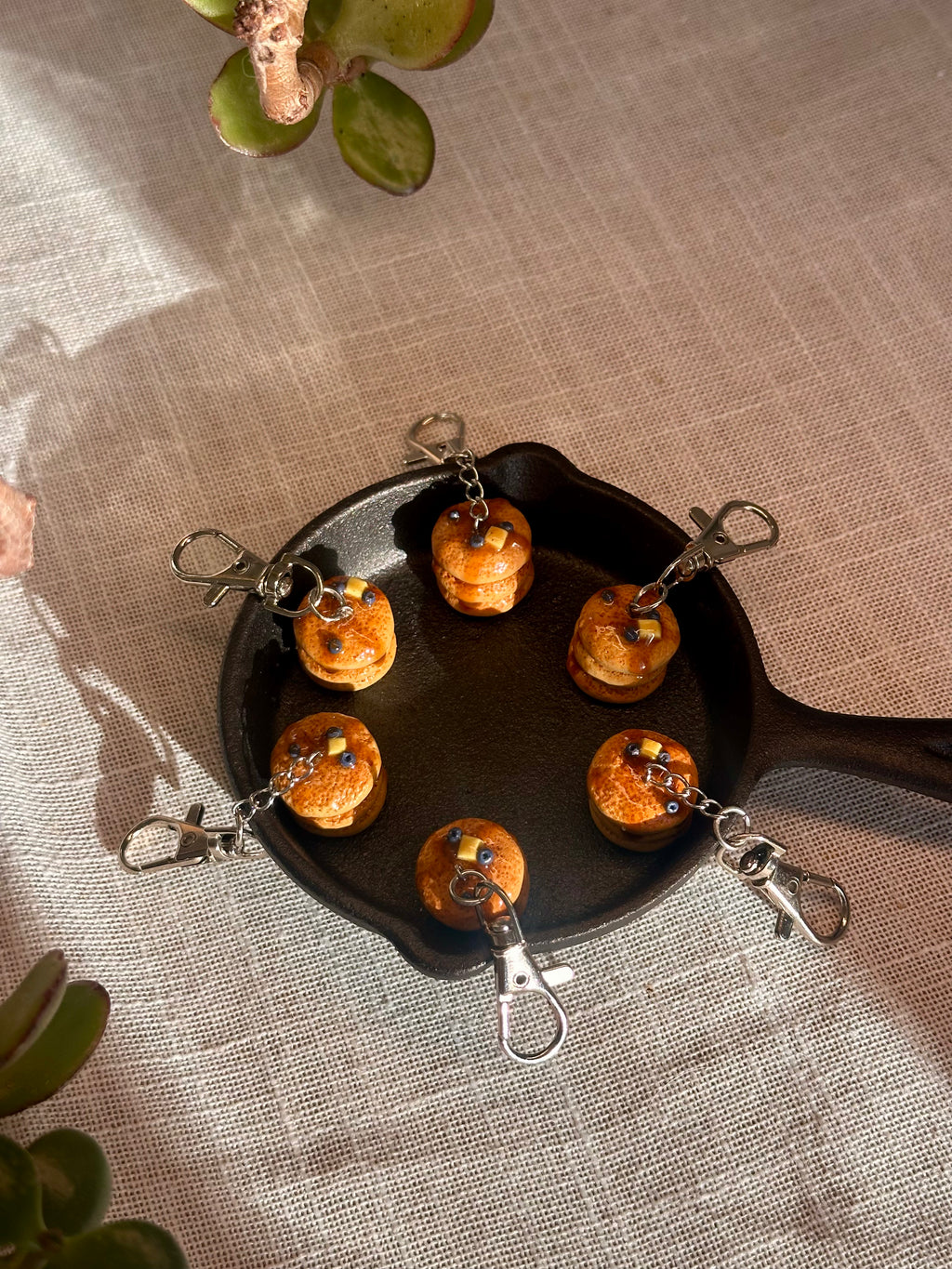 Blueberry Pancakes Keychain