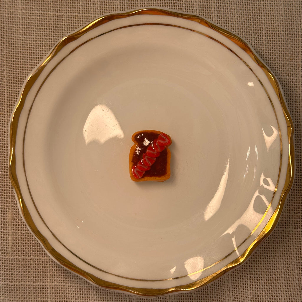 Strawberry Chocolate on Toast Pin Badge