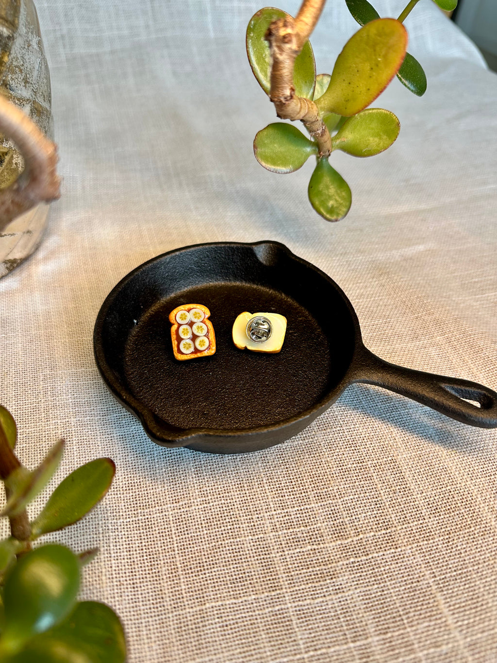 Banana & Chocolate on Toast Pin Badge