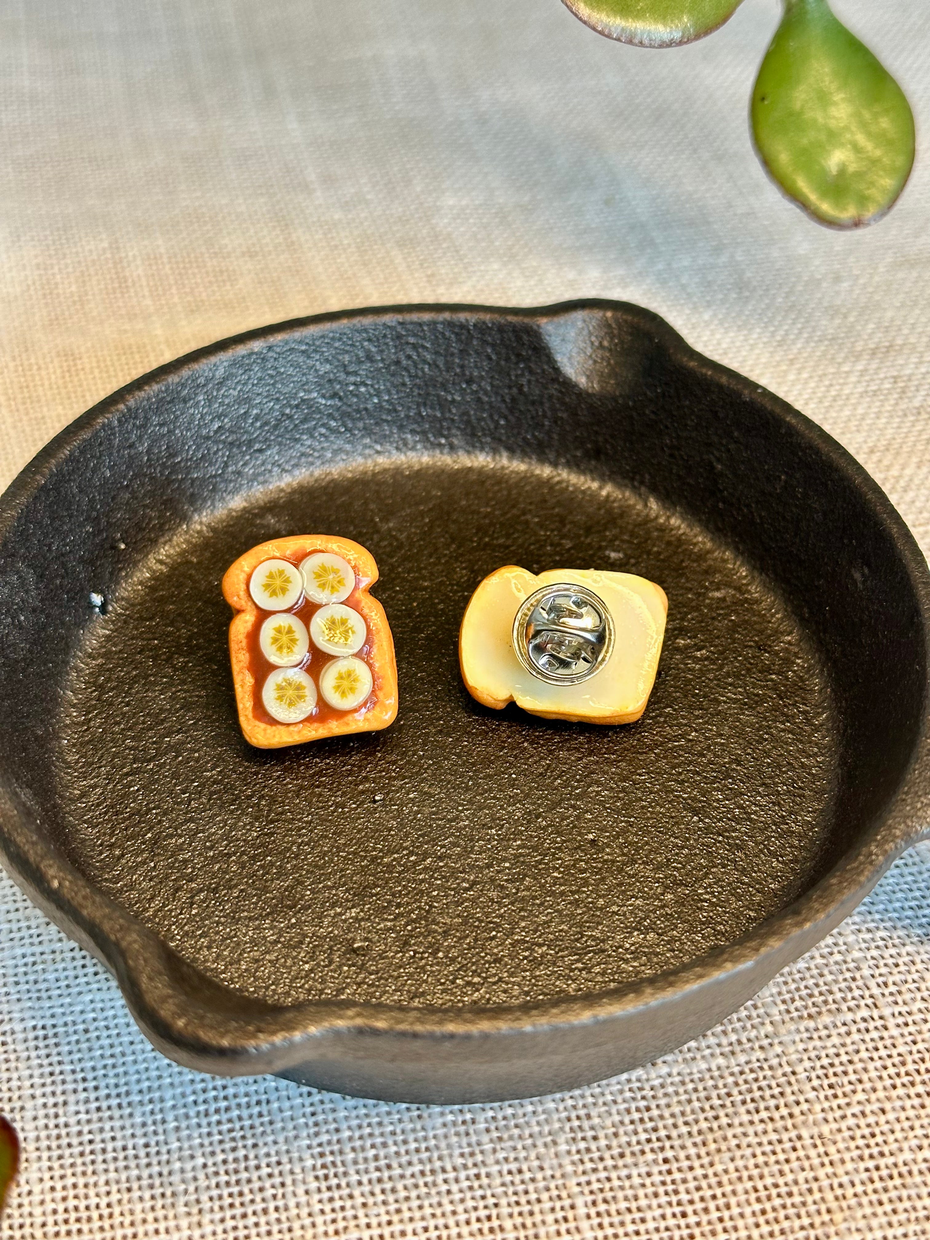 Banana & Chocolate on Toast Pin Badge