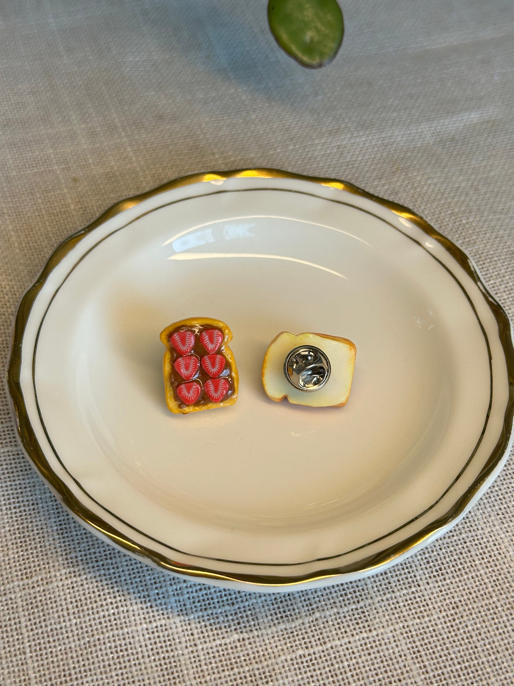 Strawberry Chocolate on Toast Pin Badge