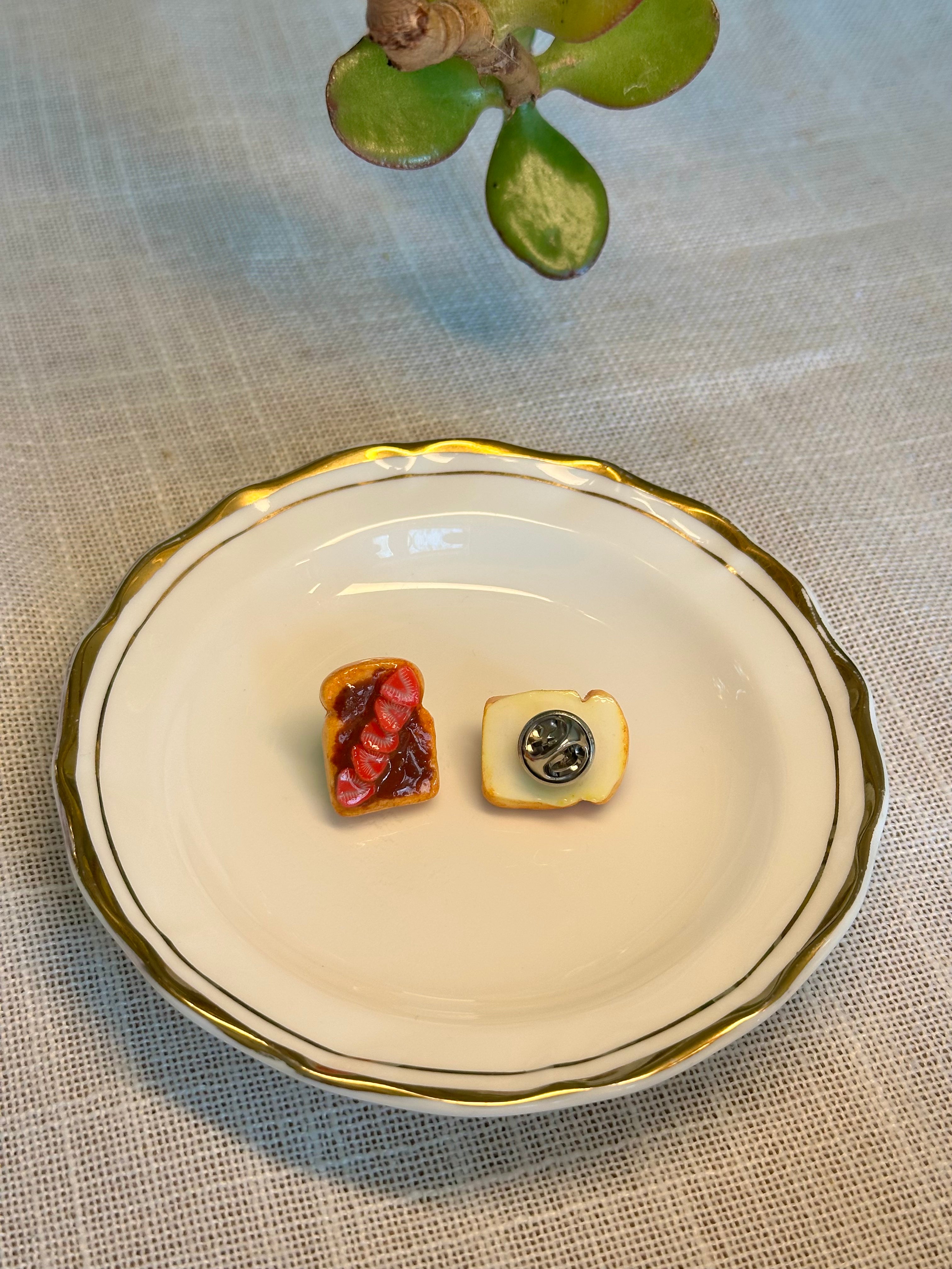 Strawberry Chocolate on Toast Pin Badge