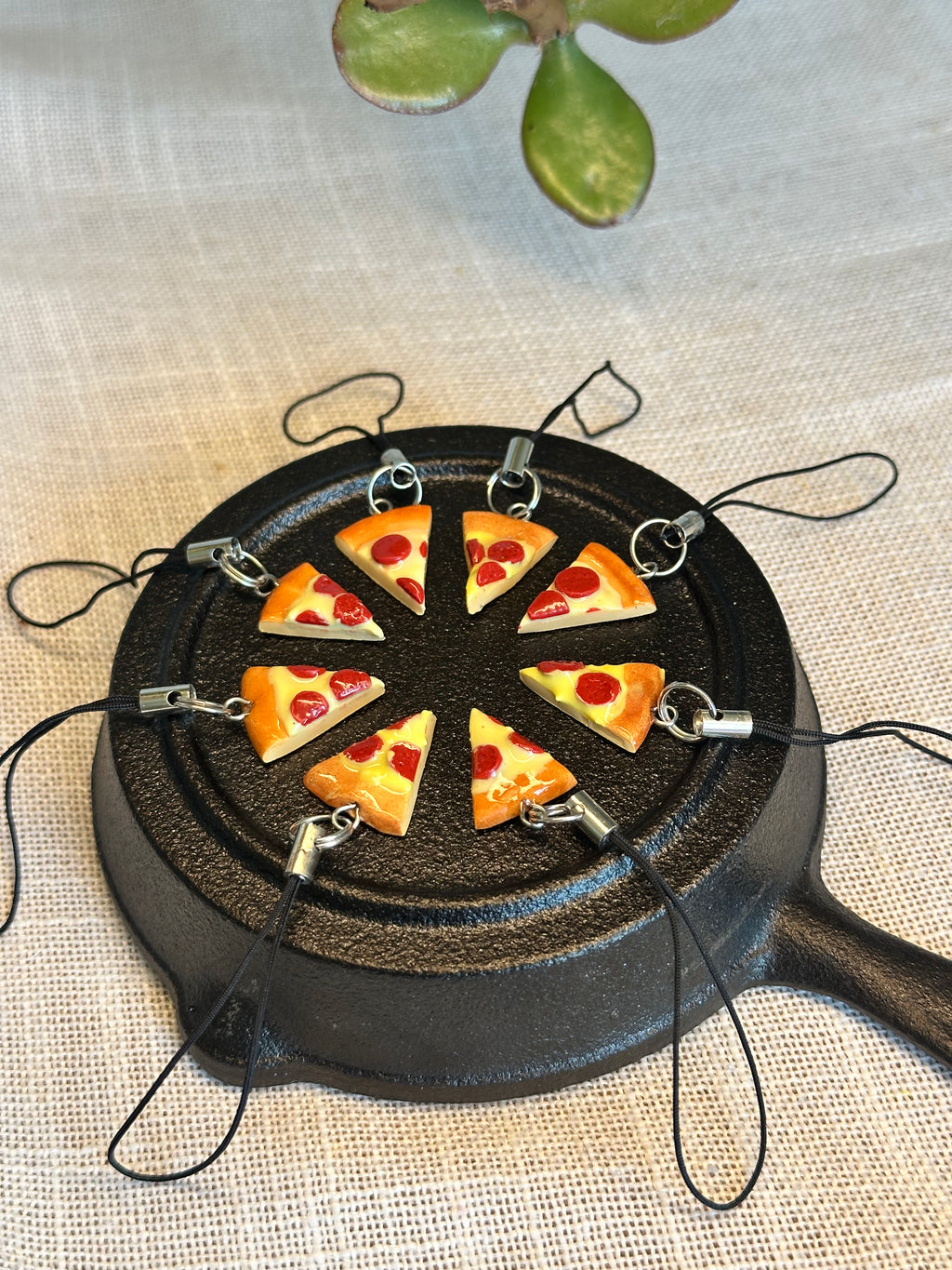 Pepperoni Pizza Phone Charm