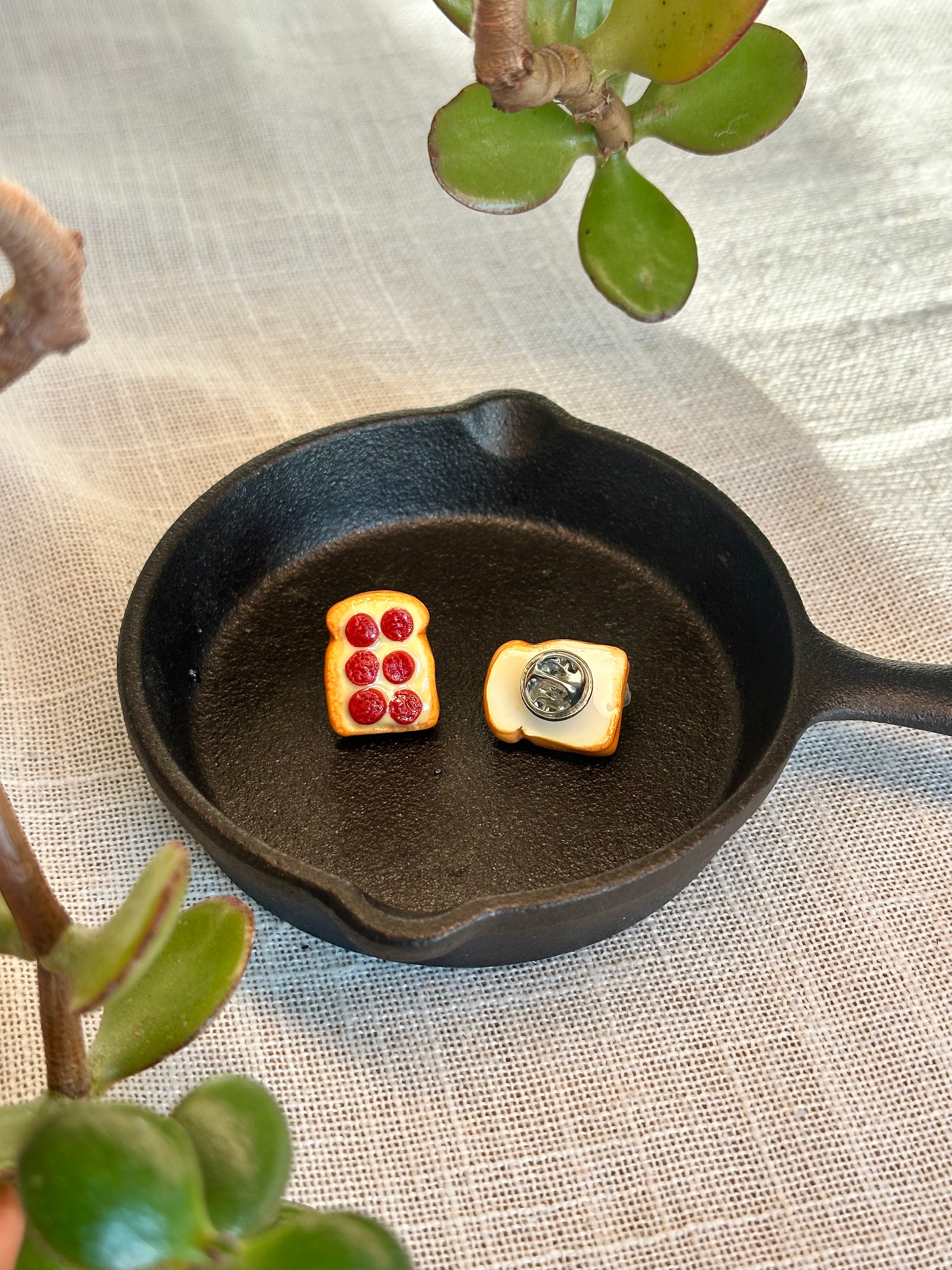 Pepperoni & Cheese Toast Pin Badge