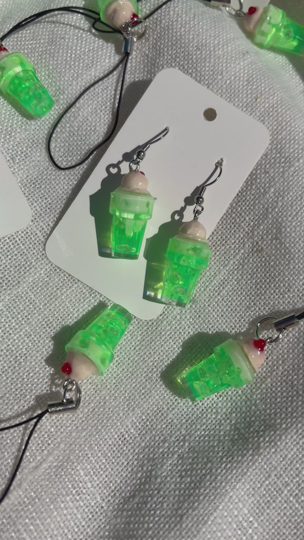 Cream Melon Soda Earrings