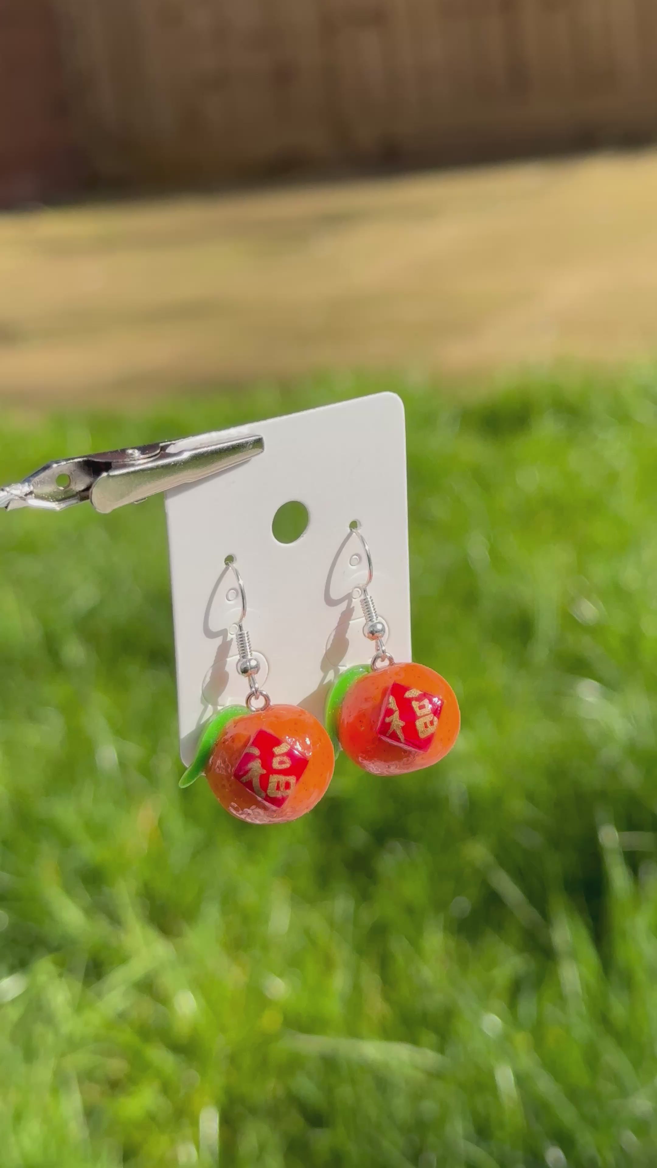 Good Luck Orange Earrings